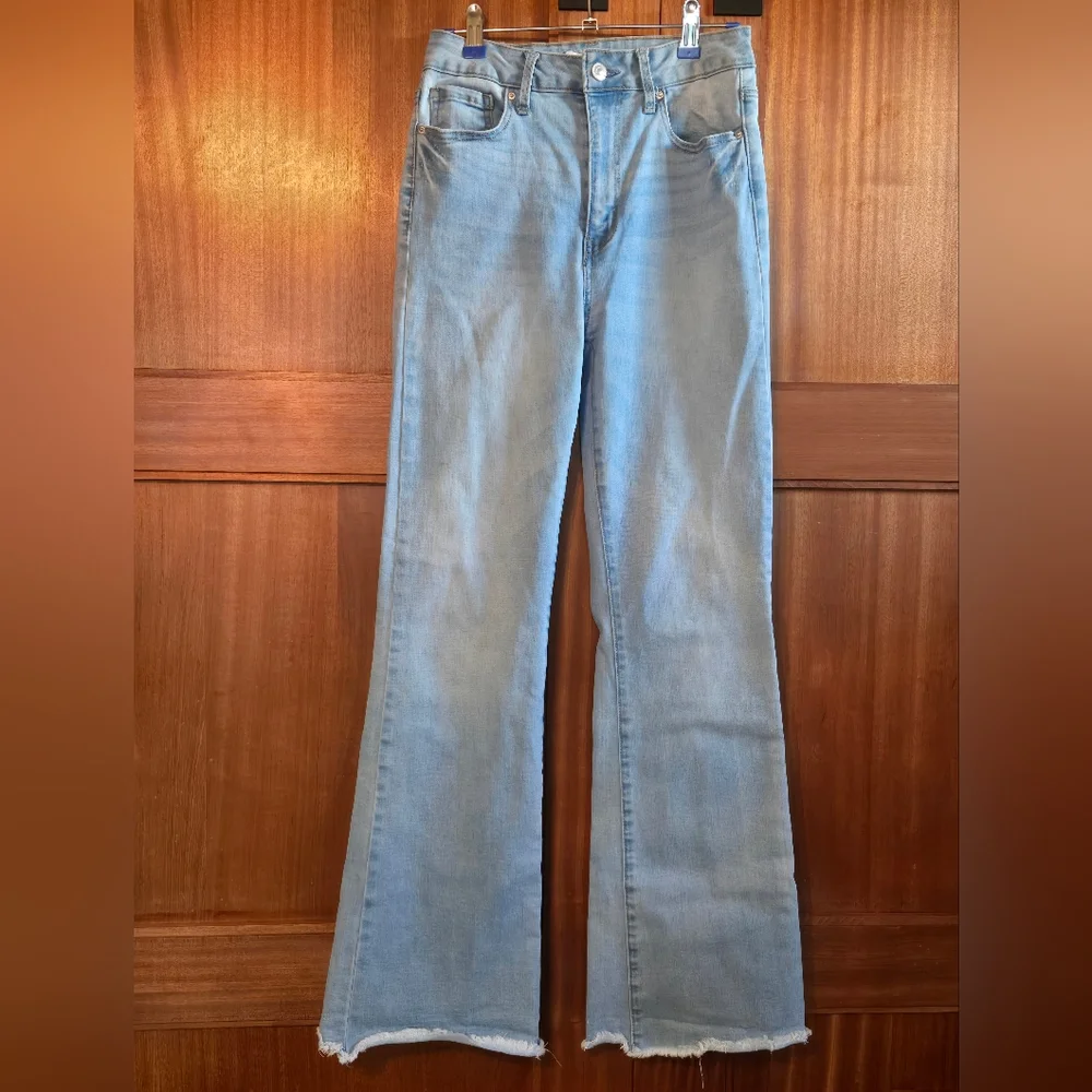 Wax Jean Light Blue Flare Women's Jeans - Picture 1 of 4